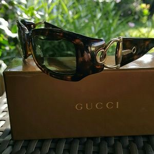 Authentic Gucci Horsebit Brown torti Sunglasses